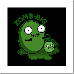 Zom-big Zom-small Cute Halloween Zombie Pun Posters and Art